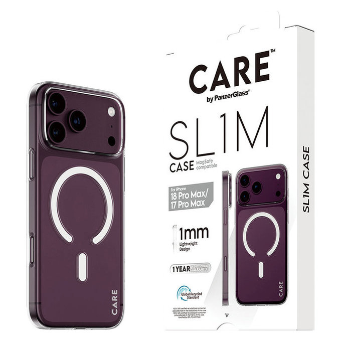 Θήκη SL1M με MagSAFE για iPhone 18 Pro Max/17 Pro Max/16e, Διαφανές, PanzerGlass