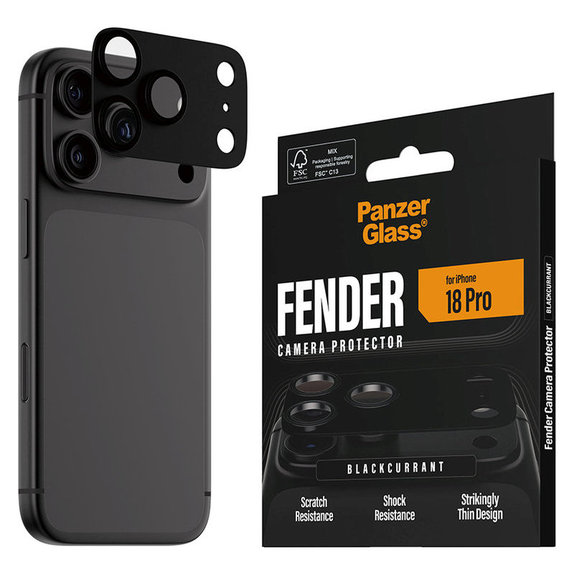 Προστατευτικό καλύμματος φακού Fender για iPhone 18 Pro, Black Currant Currant, PanzerGlass