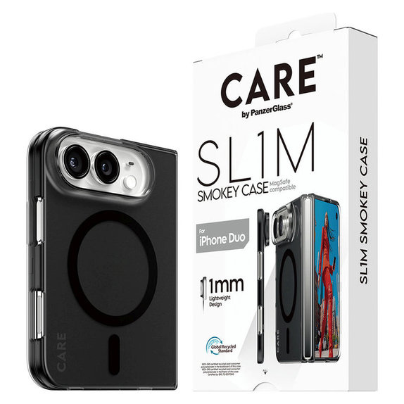 Θήκη SL1M Smokey με μαύρο MagSafe για iPhone Duo, PanzerGlass