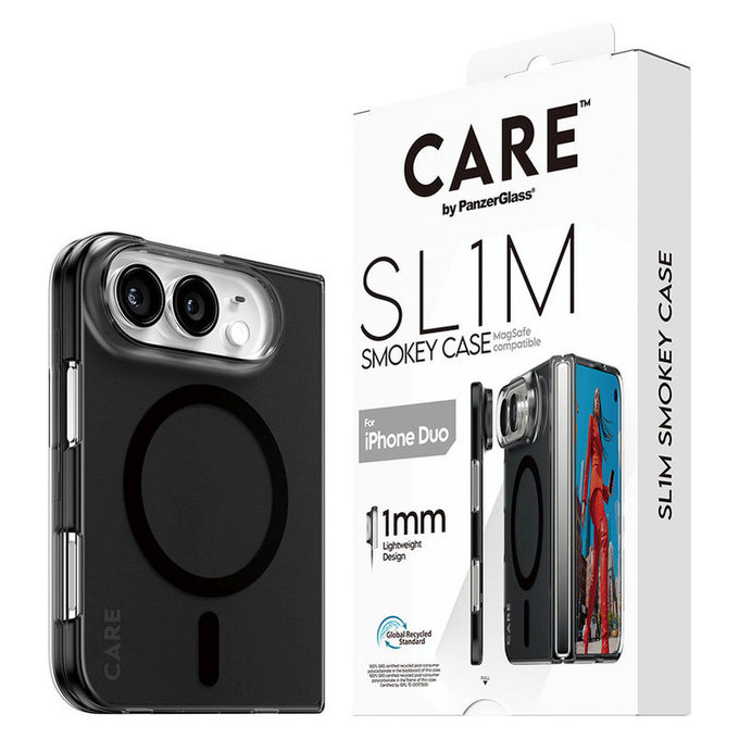 Θήκη SL1M Smokey με μαύρο MagSafe για iPhone Duo, PanzerGlass
