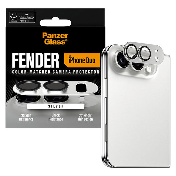 Προστατευτικό καλύμματος φακού Fender για iPhone Duo, Λευκό, PanzerGlass
