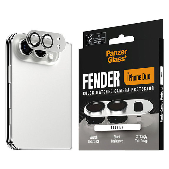 Προστατευτικό καλύμματος φακού Fender για iPhone Duo, Λευκό, PanzerGlass