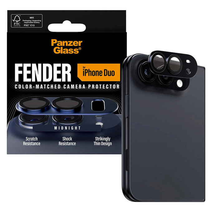 Προστατευτικό καλύμματος φακού Fender για iPhone Duo, Dark Blue, PanzerGlass