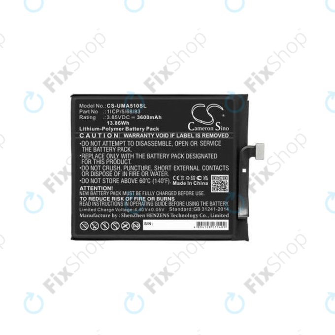Μπαταρία για Umidigi A5 Pro, 1ICP/5/68/83, 3600mAh, HQ