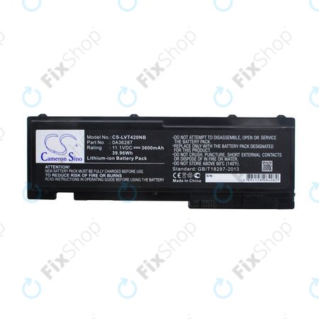 Μπαταρία για Lenovo Thinkpad T420s, T420si, 3600mAh, Li-Ion, 11.1V, 0A36287, HQ