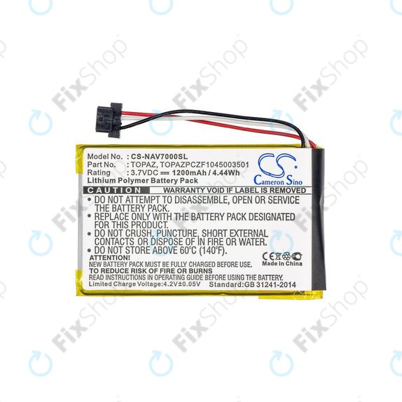Μπαταρία για Navigon 70, 1200mAh, Li-Pol, 3.7V, Topaz, HQ