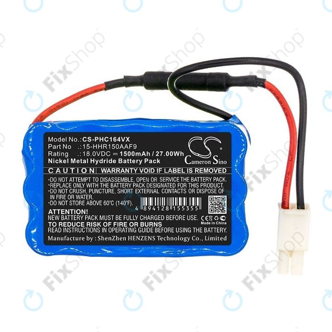 Battery για Philips PowerPro Uno | FC6164 | 15-HHR150AAF9 | 18.0V | 1500mAh | HQ
