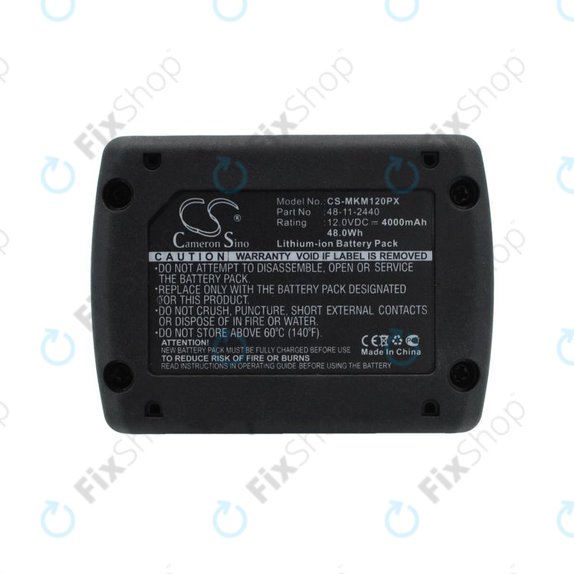Μπαταρία για Milwaukee M12 B4 Redlithium, 4000mAh, Li-Ion, 12V, 48-11-2440, HQ