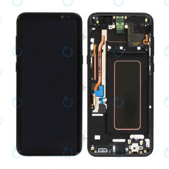 Συγκρότημα οθόνης για Samsung S8 Plus, G955F, GH97-20470A, GH97-20564A, GH97-20565A, Midnight Black, Service Pack