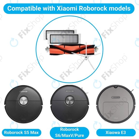 Standard Σετ (Λευκό) για Xiaomi Roborock S5 Max | S6 | S6 MaxV | S6 Pure | Xiaowa E3 | Λευκό | White