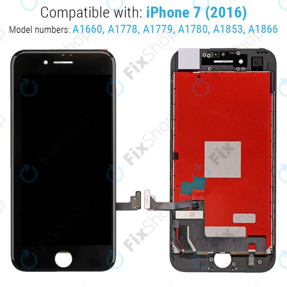 Οθόνη για iPhone 7, Black, Αφής με πλαίσιο