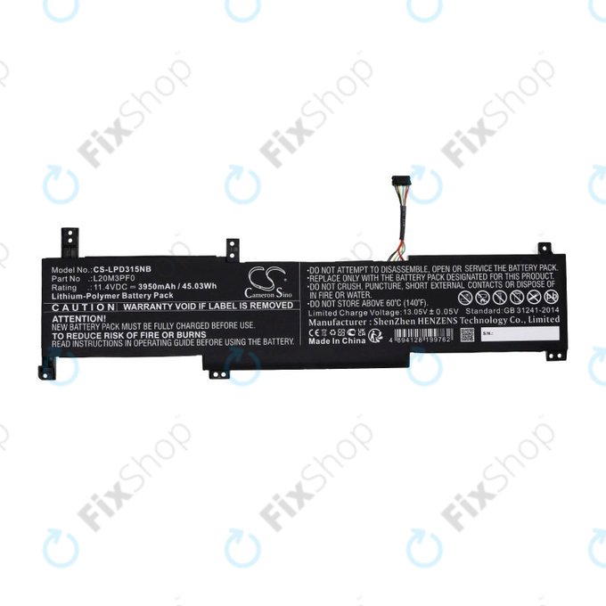 Μπαταρία για Lenovo IdeaPad 3-series, 3950mAh, Li-Pol, 11.4V, L20M3PF0, HQ