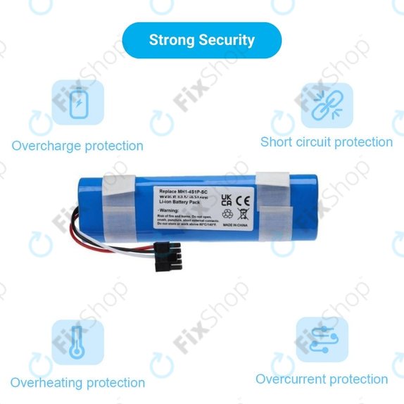 Μπαταρία για Xiaomi Mi Robot Vacuum Mop Pro (P), 2 (Mijia 2C), Viomi V2 Pro, Proscenic LDS M7, STYJ02YM, MH1-4S1P-SC, 14.8V, 3400mAh
