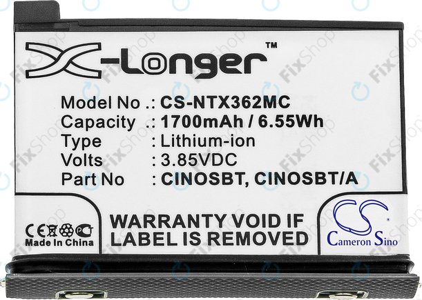 Μπαταρία για Insta360 One X2, 1700mAh, Li-Ion, 3.85V, CINOSBT, HQ