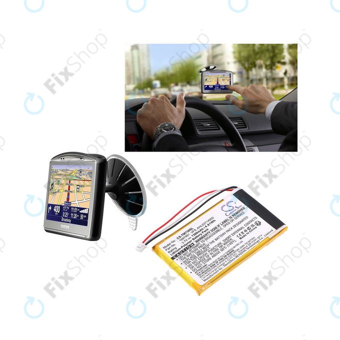 Μπαταρία για TomTom Go 530 Live, 630T, 720, 730T, 930T, 1697461, Li-Polymer, 3.7V, 1300mAh, HQ