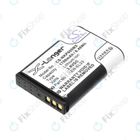 Μπαταρία για Nikon Coolpix, 1700mAh, Li-Ion, 3.8V, EN-EL23, HQ