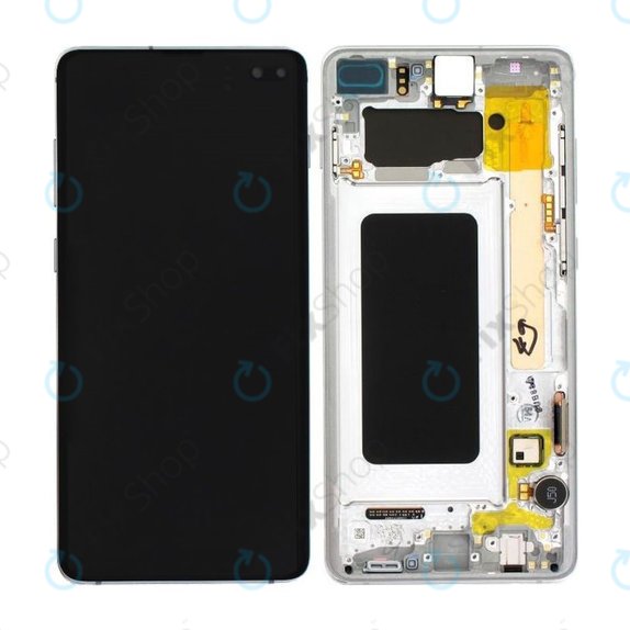 Συγκρότημα οθόνης για Samsung S10 Plus, G975F, GH82-18849B, GH82-18834G, GH82-18849G, GH82-18834B, Prism White, Service Pack