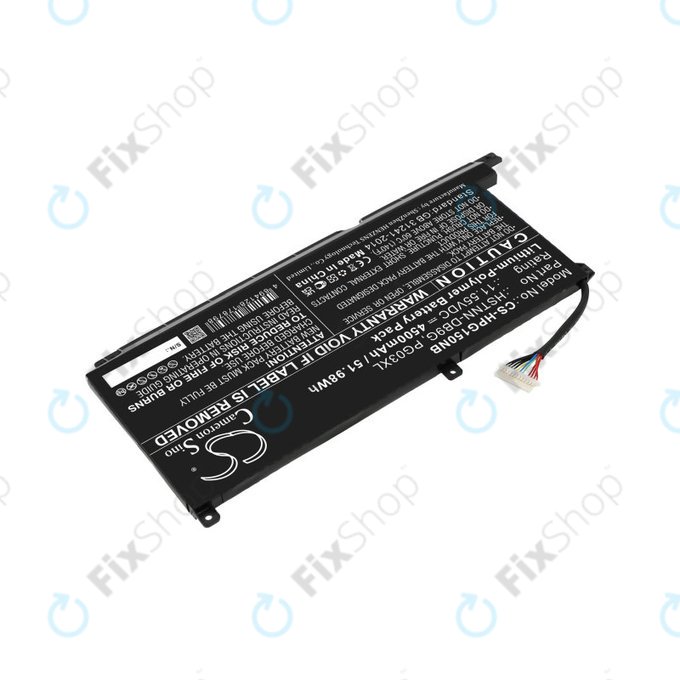 Μπαταρία για HP Pavilion Gaming 15,16, Spectre X360 15, 4500mAh, Li-Pol, 11.55V, 3ICP6/60/72, HQ