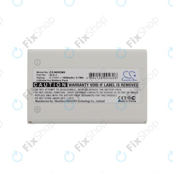 Μπαταρία για Nokia 3610, 6510, 8310, 1000mAh, Li-Ion, 3.7V, BLB-2, HQ
