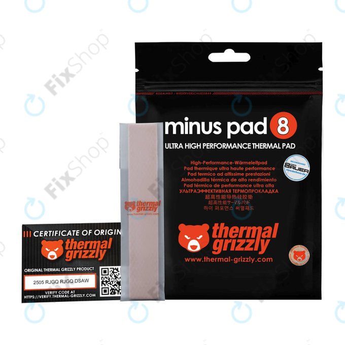 Θερμοαγώγιμο pad 120x20x1,5mm, Thermal Grizzly Minus Pad 8, 1τεμ.