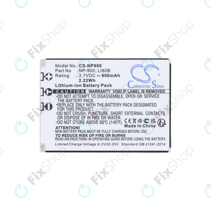 Μπαταρία για Agfa, Aosta, Avant, Benq, Minolta, Olympus, Polaroid, 600mAh, Li-Ion, 3.7V, Li-80B, HQ