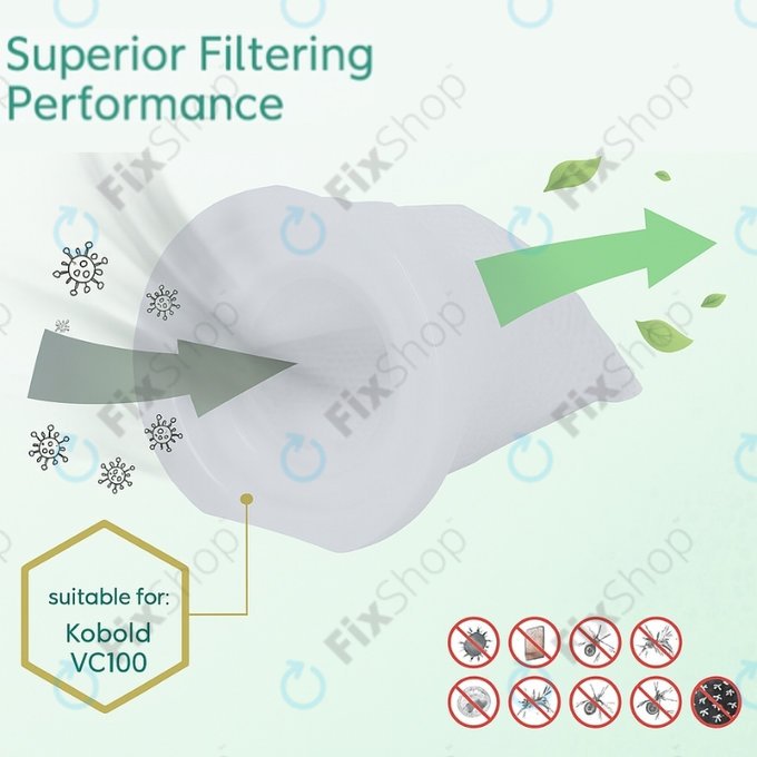 Φίλτρο Σκόνης για Vorwerk Kobold VC100
