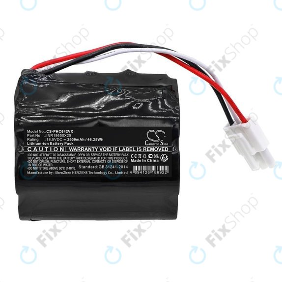 Μπαταρία για Philips PowerPro Aqua FC6401, FC6402, INR18650X25, 18.5V, 2500mAh, HQ