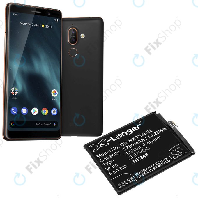 Μπαταρία για Nokia 7 Plus, 3700mAh, Li-Pol, 3.85 V, HE346, HQ