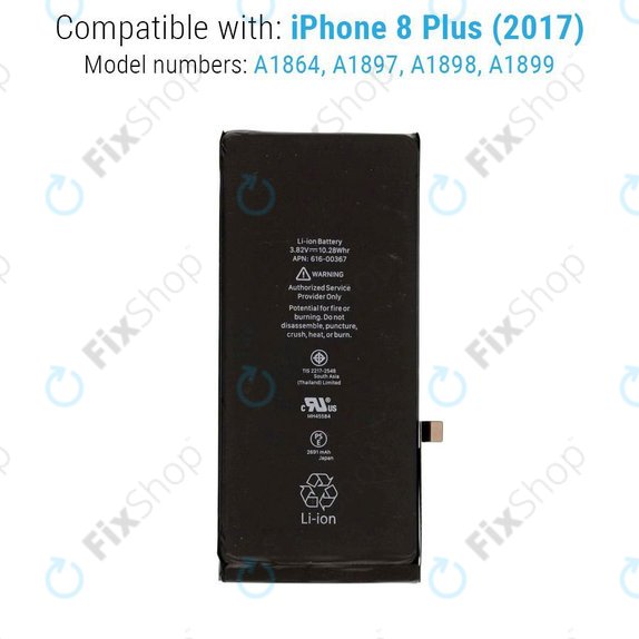 Μπαταρία για iPhone 8 Plus, 2691mAh, FixPremium