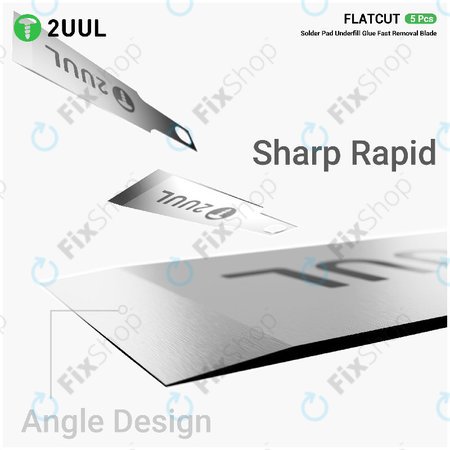 Λεπίδες αφαίρεσης κόλλας underfill, επίπεδης κοπής, 2UUL DA28, 5τμχ/πακέτο