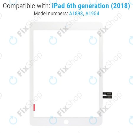 Οθόνη αφής για iPad 6th Gen 2018, Λευκό, White