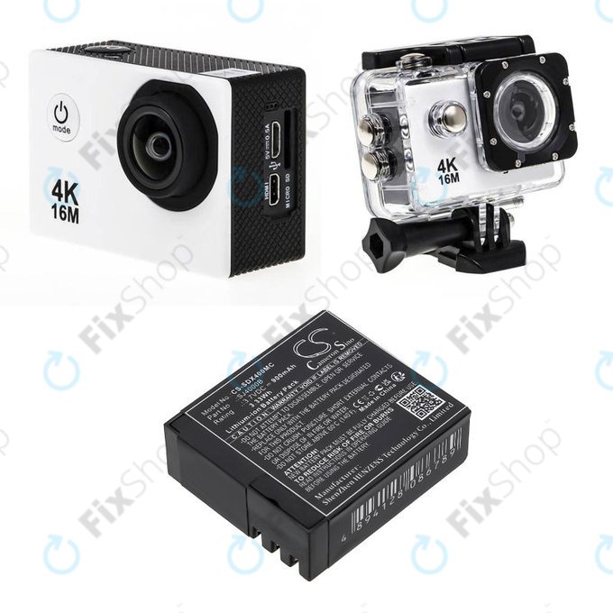Μπαταρία για SJCAM SJ4000, SJ5000, 900mAh, Li-Ion, 3.7V, SJ4000B, HQ