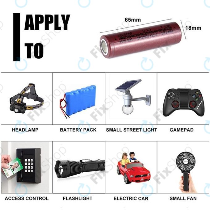 Στοιχείο Μπαταρίας 18650 (Li-Ion, 2000mAh, 3.6V)