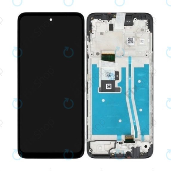 Συγκρότημα οθόνης για Motorola Moto G53 5G, Μαύρο, Black, Service Pack