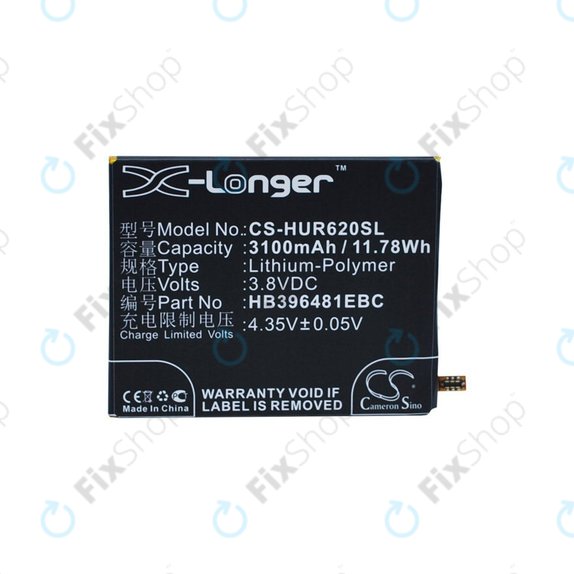 Μπαταρία για Huawei Ascend Y6 2, Honor 5a, Huawei G7 Plus, 3100mAh, Li-Pol, 3.8V, HB396481EBC, HQ