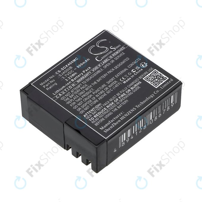 Μπαταρία για SJCAM SJ4000, SJ5000, 900mAh, Li-Ion, 3.7V, SJ4000B, HQ