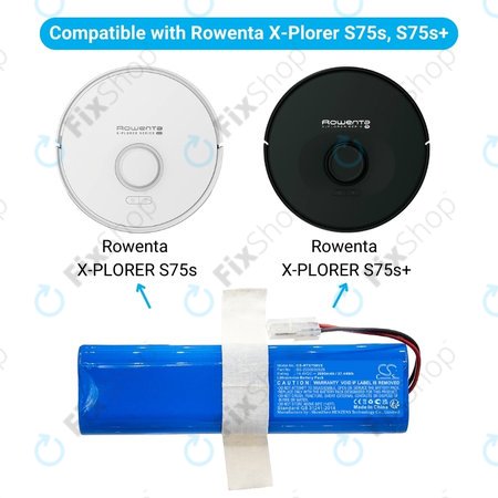 Μπαταρία για Rowenta X-PLORER S75s, S75s+, SS-2230002528, 14.4V, 2600mAh, HQ