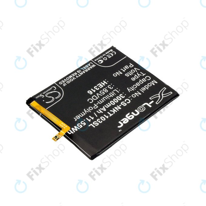 Μπαταρία για Nokia 6, 3000mAh, Li-Pol, 3.85 V, HE316, HQ