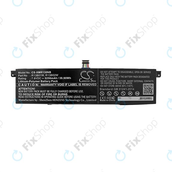 Μπαταρία για Xiaomi Inchmi Aair 13.3, Xiaomi Mi Notebook Air 13.3 2018, 5250mAh, Li-Pol, 7.6V, R13B01W, HQ