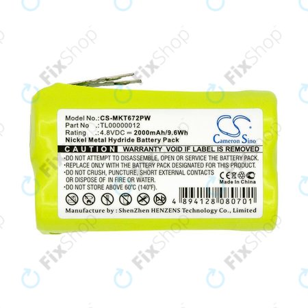 Μπαταρία για Makita 6722D, 6723DW, 2000mAh, Ni-MH, 4.8V, TL00000012, HQ
