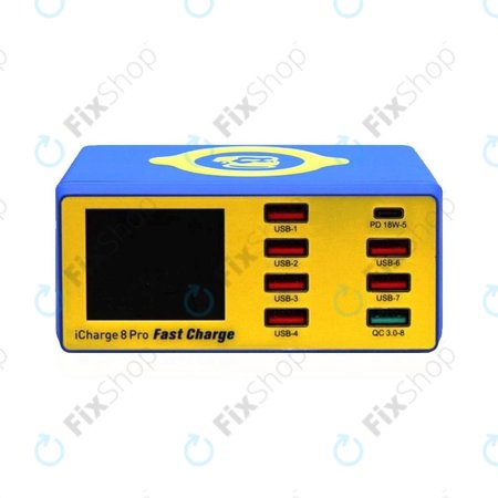 Σταθμός Φόρτισης USB με USB-C, USB 3.0 & Ασύρματο Φορτιστή για Mechanic iCharge 8 Pro