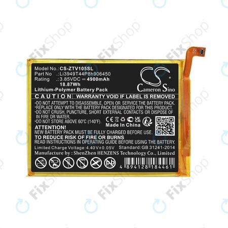 Μπαταρία για ZTE Blade V Smart, V30 Vita, 4900mAh, Li-Pol, 3.85V, Li3949T44P8h906450, HQ