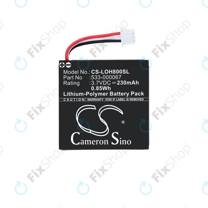 Μπαταρία για Logitech H800, 230mAh, Li-Pol, 3.7V, 533-000067, HQ