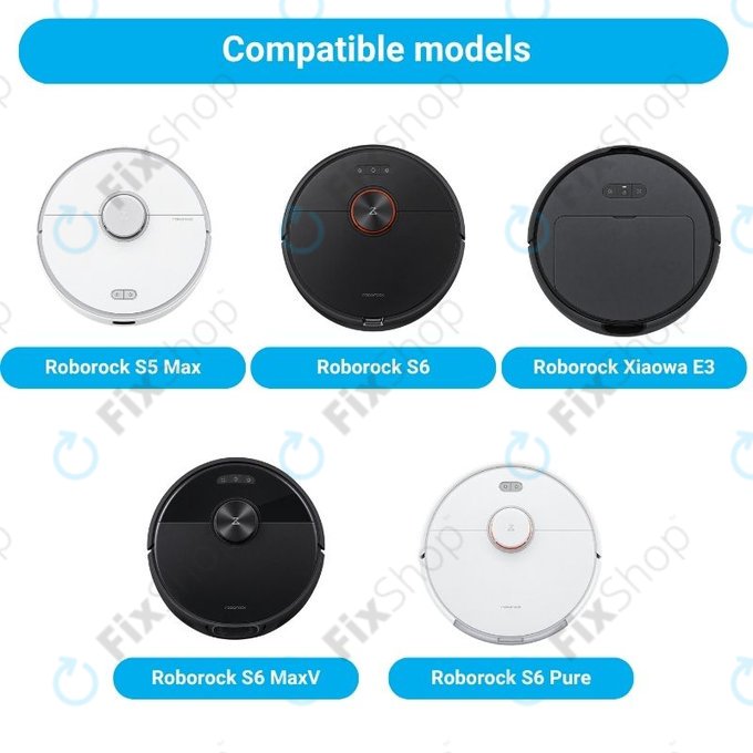 Σετ ανταλλακτικών για Xiaomi Roborock S5 Max, S6, S6 MaxV, S6 Pure, Xiaowa E3 (2x Κύρια βούρτσα, 4x Φίλτρο, 4x Πλαϊνή Βούρτσα – μαύρη)