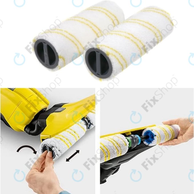 Σετ Κυλίνδρων Πολλαπλών Επιφανειών για Kärcher FC 3 | FC 5 | FC 7 | Κίτρινο | Yellow