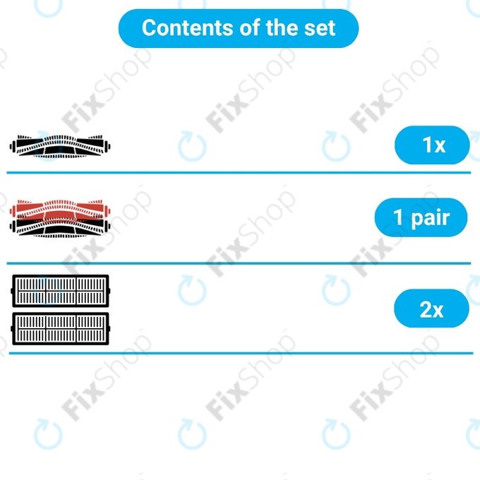 Σετ ανταλλακτικών για Bissell Crosswave 17132, 2225N, 2582N, 3551N (1x περιστρεφόμενη βούρτσα για χαλιά, 1 ζεύγος περιστρεφόμενων βουρτσών για διάφορες επιφάνειες, 2x Φίλτρο)