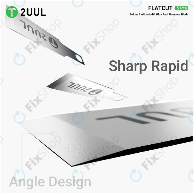 Λεπίδες αφαίρεσης κόλλας underfill, επίπεδης κοπής, 2UUL DA28, 5τμχ/πακέτο