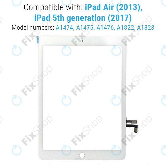 Οθόνη αφής για iPad Air, iPad (5th Gen 2017), Λευκό, White