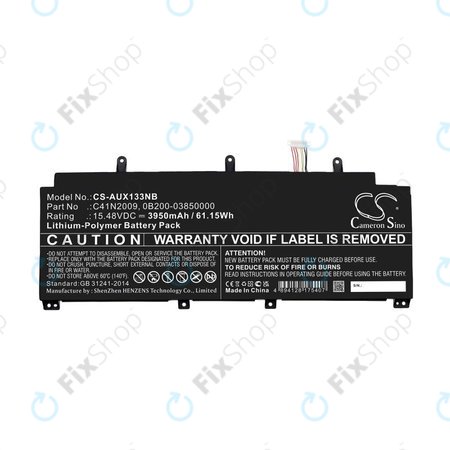 Μπαταρία για Asus ROG Flow X13 GV301QE-K6008, 3950mAh, Li-Pol, 15.48V, C41N2009, HQ
