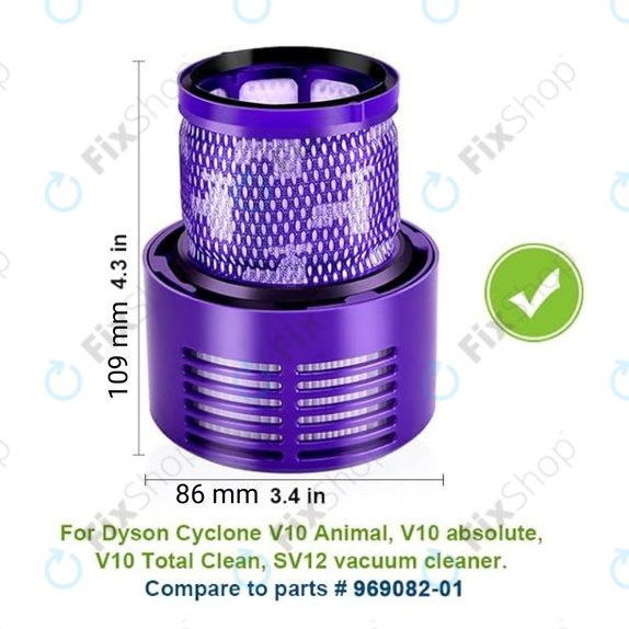 Φίλτρο Σκόνης για Dyson V10